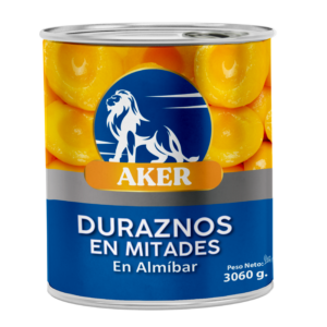 Duraznos en Mitades Aker x 3020 gr.